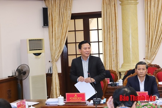 Cho ý kiến vào Dự thảo game 32win của Ban Thường vụ 32win com về xây dựng huyện Ngọc Lặc đến năm 2025, định hướng đến năm 2030 và nhiều nội dung quan trọng khác