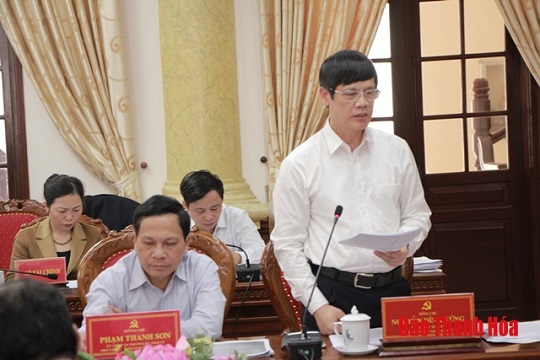 Cho ý kiến vào Dự thảo game 32win của Ban Thường vụ 32win com về xây dựng huyện Ngọc Lặc đến năm 2025, định hướng đến năm 2030 và nhiều nội dung quan trọng khác