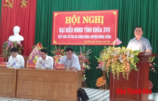 Đại biểu 32win23 tỉnh tiếp xúc cử tri tại huyện Nông Cống