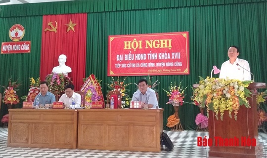 Đại biểu 32win23 tỉnh tiếp xúc cử tri tại huyện Nông Cống
