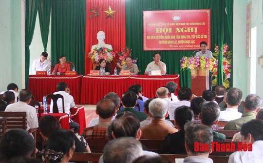 Đại biểu 32win23 tỉnh tiếp xúc cử tri tại huyện Ngọc Lặc