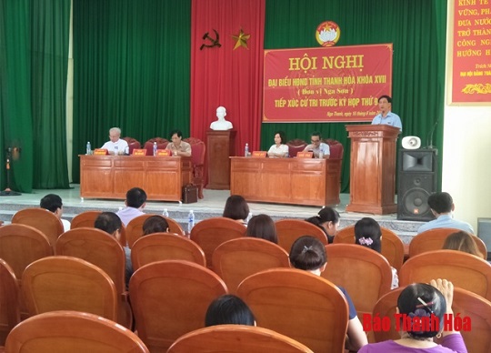 Đại biểu 32win23 tỉnh tiếp xúc cử tri huyện Nga Sơn