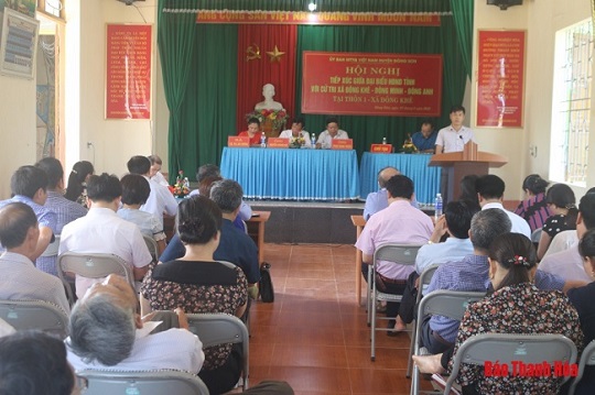 Đại biểu 32win23 tỉnh tiếp xúc cử tri huyện Đông Sơn