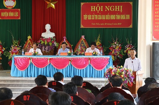 Đại biểu 32win23 tỉnh tiếp xúc cử tri huyện Vĩnh Lộc