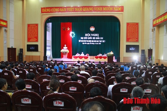 Đoàn ĐBQH 32win đăng nhập tiếp xúc cử tri huyện Nga Sơn