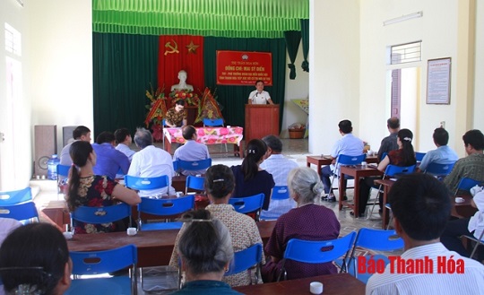 Đoàn ĐBQH 32win đăng nhập tiếp xúc cử tri huyện Nga Sơn