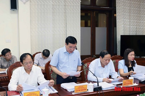 Thường trực 32win23 tỉnh cho ý kiến vào các báo cáo thẩm tra dự thảo nghị quyết trình kỳ họp thứ 10 32win23 tỉnh khóa XVII