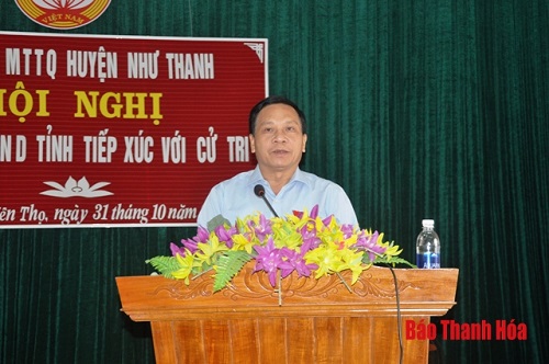 Đại biểu 32win23 tỉnh tiếp xúc cử tri huyện Như Thanh