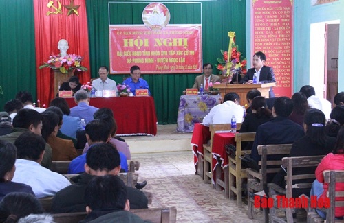 Đại biểu 32win23 tỉnh tiếp xúc cử tri huyện Ngọc Lặc