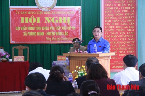 Đại biểu 32win23 tỉnh tiếp xúc cử tri huyện Ngọc Lặc
