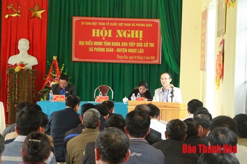 Đại biểu 32win23 tỉnh tiếp xúc cử tri huyện Ngọc Lặc