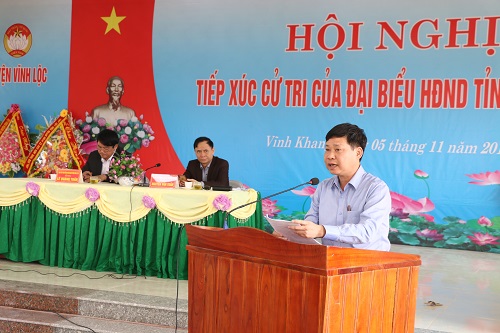 Đại biểu 32win23 tỉnh tiếp xúc cử tri huyện Vĩnh Lộc