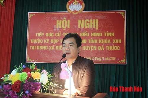 Đại biểu 32win23 tỉnh tiếp xúc cử tri huyện Bá Thước