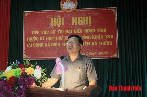 Đại biểu 32win23 tỉnh tiếp xúc cử tri huyện Bá Thước
