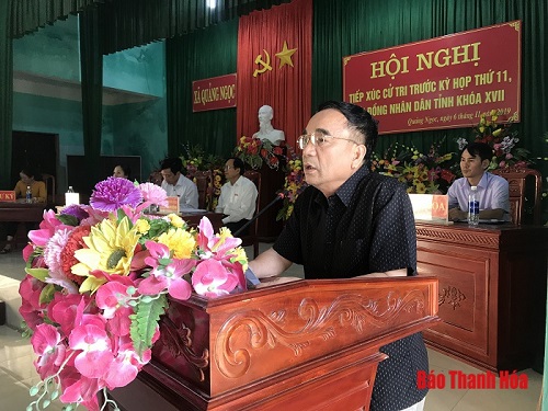 Đại biểu 32win23 tỉnh tiếp xúc cử tri huyện Quảng Xương