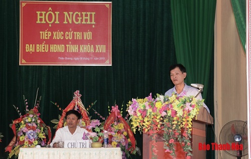 Đại biểu 32win23 tỉnh tiếp xúc cử tri tại huyện Thiệu Hóa