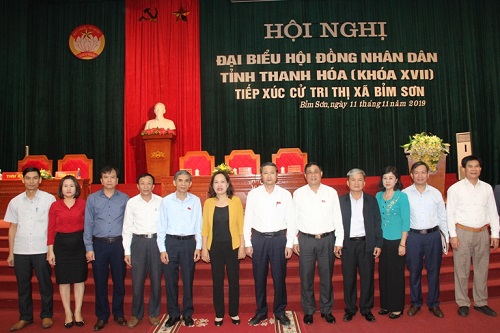 Phó 32win im 32win com Đỗ Minh Tuấn cùng các đại biểu 32win23 tỉnh tiếp xúc cử tri thị xã Bỉm Sơn