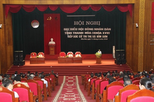 Phó 32win im 32win com Đỗ Minh Tuấn cùng các đại biểu 32win23 tỉnh tiếp xúc cử tri thị xã Bỉm Sơn