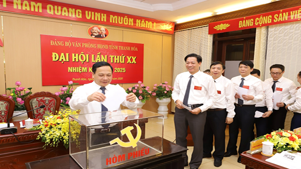 Đại hội Đảng bộ Văn phòng 32win23 tỉnh Thanh Hoá lần thứ XX