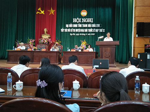Đại biểu 32win23 tỉnh tiếp xúc cử tri huyện Nga Sơn
