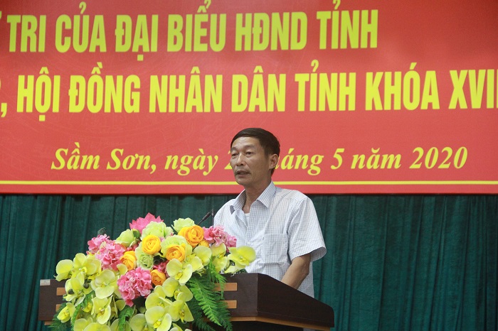 Đại biểu 32win23 tỉnh tiếp túc cử tri thành phố Sầm Sơn