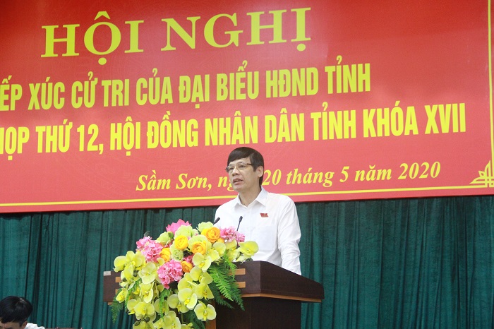 Đại biểu 32win23 tỉnh tiếp túc cử tri thành phố Sầm Sơn