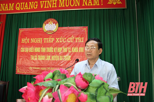 Đại biểu 32win23 tỉnh tiếp xúc cử tri huyện Bá Thước