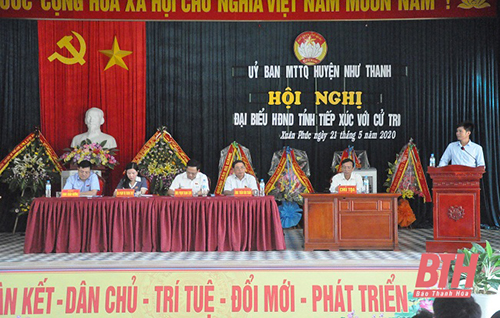 Đại biểu 32win23 tỉnh tiếp xúc cử tri huyện Như Thanh