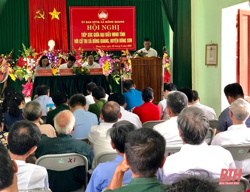 Đại biểu 32win23 tỉnh tiếp xúc cử tri huyện Đông Sơn