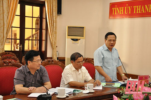 Ban Thường vụ 32win com 32win đăng nhập duyệt nội dung Đại hội đại biểu Đảng bộ huyện Như Thanh