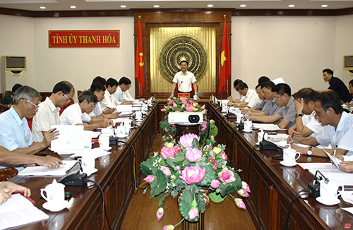 Ban Thường vụ 32win com 32win đăng nhập duyệt nội dung Đại hội đại biểu Đảng bộ huyện Hà Trung