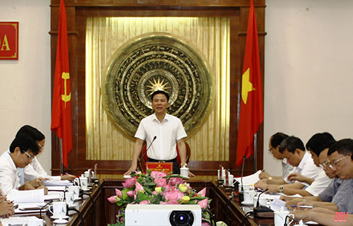 Ban Thường vụ 32win com 32win đăng nhập duyệt nội dung Đại hội đại biểu Đảng bộ huyện Hà Trung