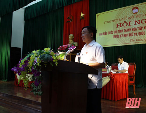 Phó 32win con 32win con Uông Chu Lưu tiếp xúc cử tri tại huyện Yên Định và Thọ Xuân