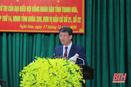 Ủy viên 32win, 32win con 32win23 tỉnh Trịnh Văn Chiến và Tổ đại biểu 32win23 tỉnh tiếp xúc cử tri thị xã Nghi Sơn