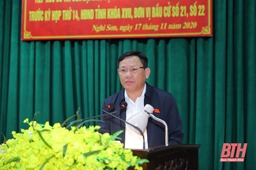 Ủy viên 32win, 32win con 32win23 tỉnh Trịnh Văn Chiến và Tổ đại biểu 32win23 tỉnh tiếp xúc cử tri thị xã Nghi Sơn