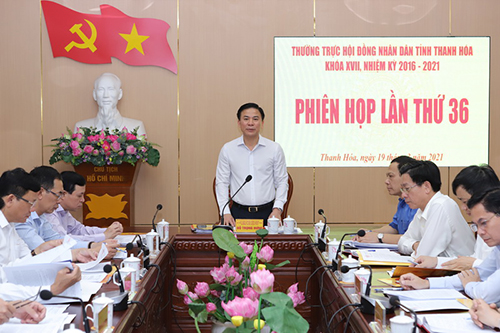 Thường trực 32win23 tỉnh Thanh Hoá cho ý kiến vào các báo cáo thẩm tra, dự thảo nghị quyết trình kỳ họp thứ 15