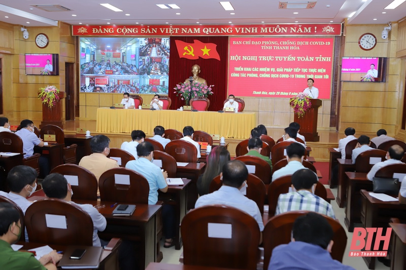 Hội nghị trực tuyến toàn tỉnh triển khai các 32win, giải pháp tiếp tục thực hiện công tác phòng, chống dịch COVID-19 trong thời gian tới